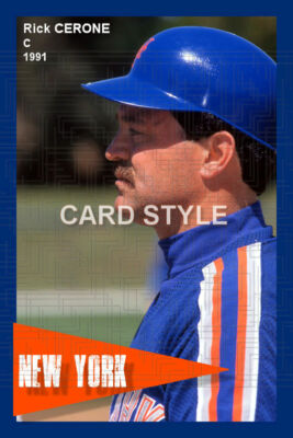 Rick Cerone - 1991 New York Mets - choose a size - full color print