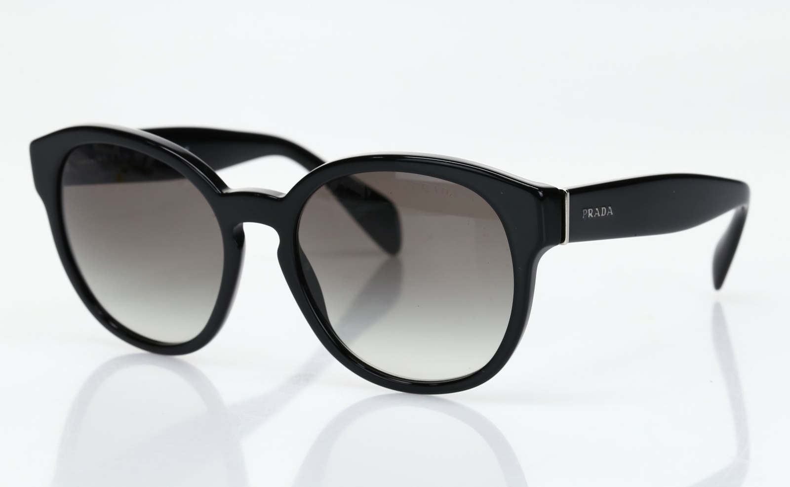 Prada Women's Black 'SPR18R' Oval Sunglasses 142502