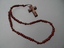  Rosenkranz Spiegel Auto-Rückspiegel Holzperlen Kinder Rosenkranz Holz Kreuz N