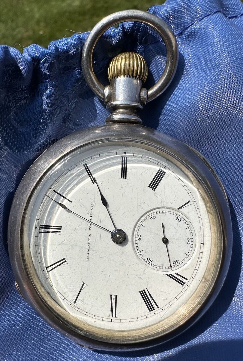 ANTIQUE 1880 HAMPDEN HAYWARD 18S COIN Sterling Silver POCKET ANTIQUE 1880 HAMPDEN HAYWARD 18S COIN Sterling Silver POCKET