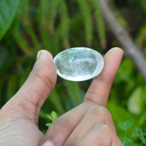 1.25"Inch Lingam ; Clear Crystal Stone With 3.25"Inch Jaladhari Yoni Base-I-9017 - Picture 5 of 9
