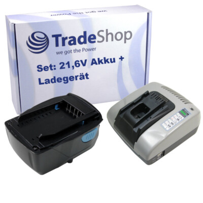 2in1 Set: Li-Ion Akku 21,6V 5000mAh + Ladegerät für Hilti SFD 22-A, SBT 4-A22