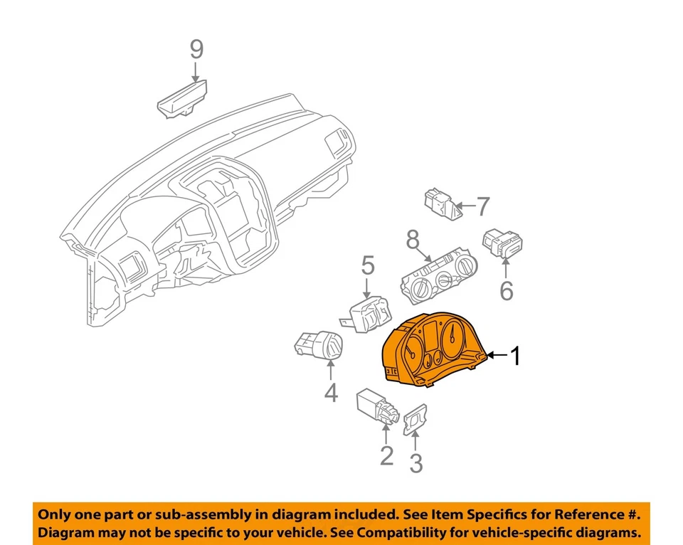 Medidor de velocímetro usado se adapta a: Volkswagen Jetta Cluster SW 2009 sin multifunción Foto 3 de 4