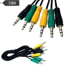 Cable de audio TRS de repuesto de 3,5 mm para altavoces de computadora Logitech de 5,1 canales de 5 pies