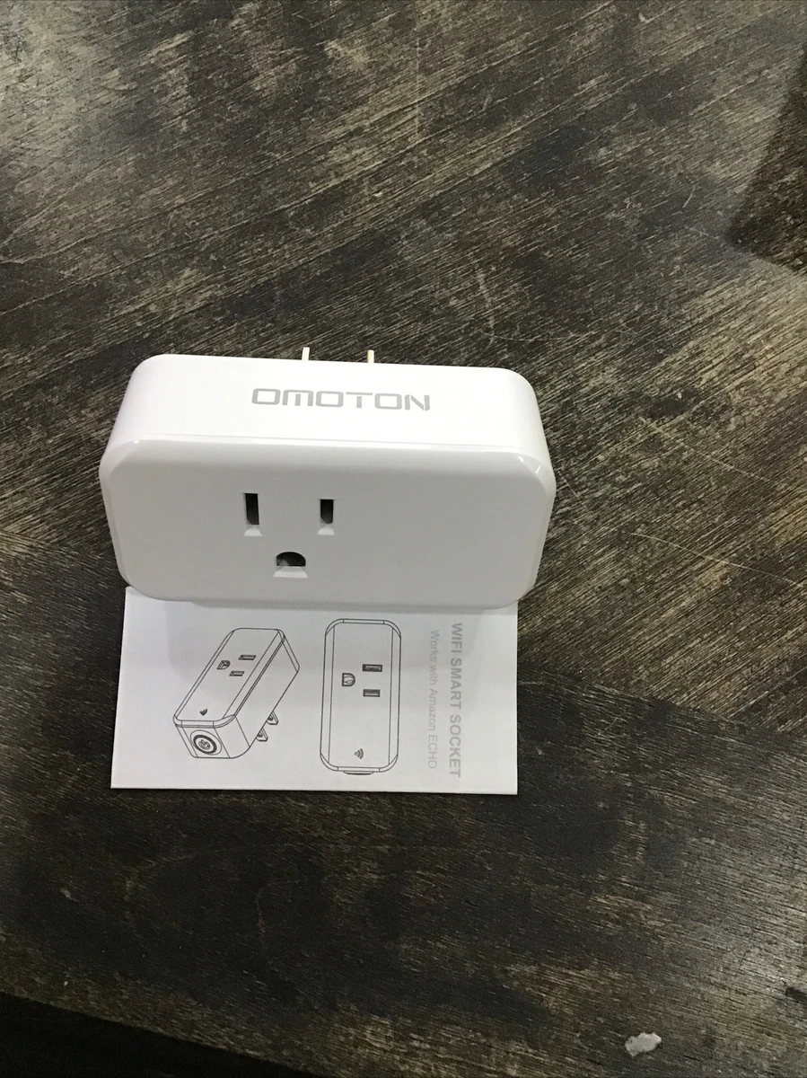 OMOTON 2 Pack Mini Wifi Smart Plug compatible with Amazon Alexa