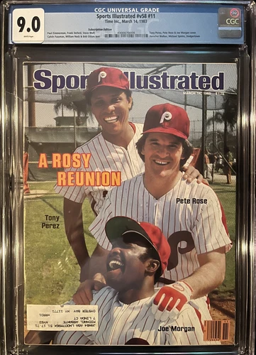 1983 Sports Illustrated PETE ROSE MORGAN PEREZ CGC 9.0 Subscription  POP 1