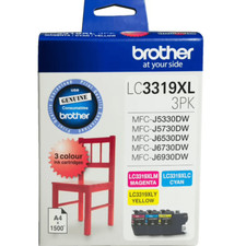 NEW Brother LC-3319XL Ink Cartridge High Yield Value Pack Cyan/Magenta/Yellow