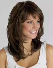 Medium Wavy Layered Cut Synthetic Hair Capless Wigs Women Natural Daily Wigs