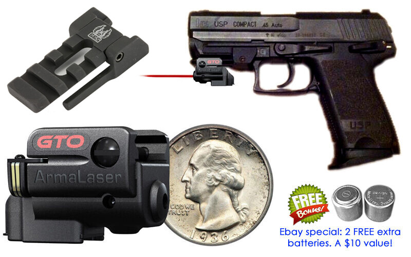 ArmaLaser GTO RED Laser Sight w/ GG&G Rail Adapter for H&K USP