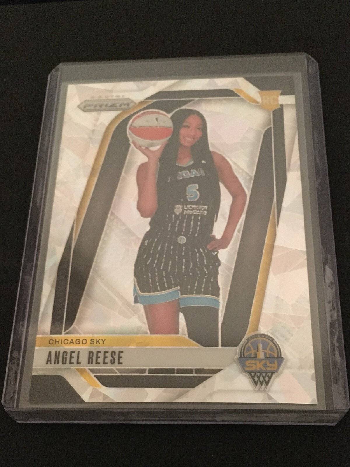 2024 Panini Prizm Angel Reese Rookie- Ice Prizm- Card # 147- Chicago Sky
