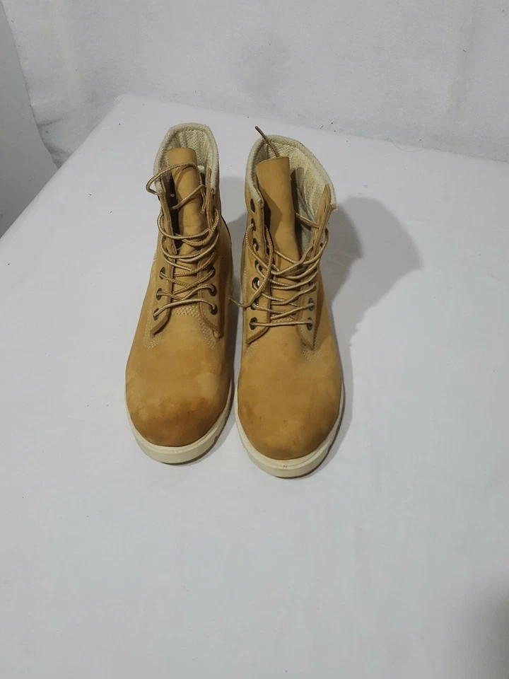 Timberland Botas de Gamuza Marrón/Trigo Talla 7M Suela Blanca Foto 4 de 4