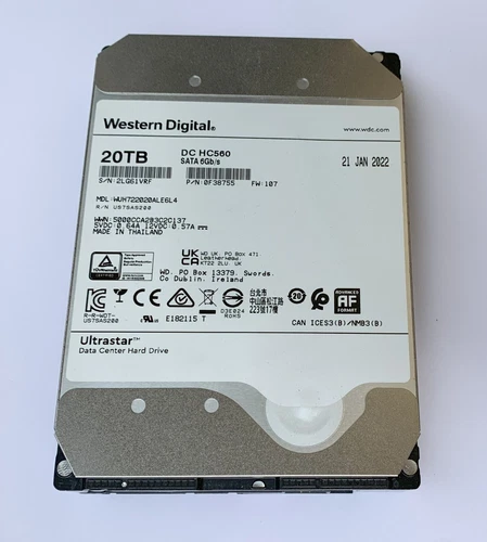 WD 20TB Whitelabel Ultrastar DC HC560 3.5" HDD SATA, SE 6Gb/s wie neu must have