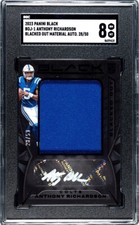 2023 Panini Black Anthony Richardson Blacked Out Auto 28/50 Colts SGC 8