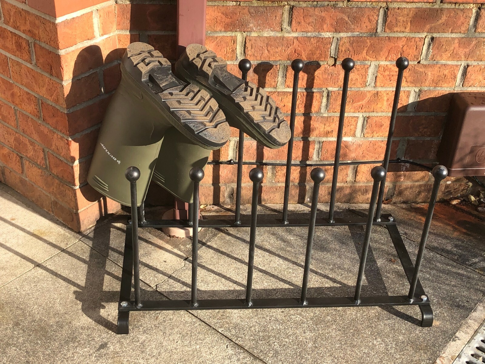 Wellington Welli Boot Rack Wrought Iron 