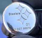 Pittsburgh - Steelers - Football - NFL - 1 Troy Ounce - 999 Fine Silver