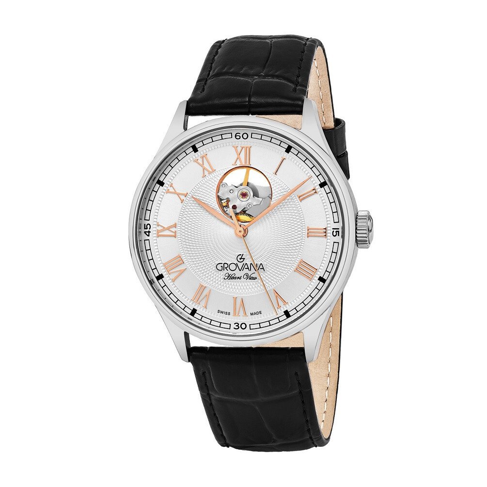 Grovana Open Heart View Swiss Made Automatic Men display picture 3