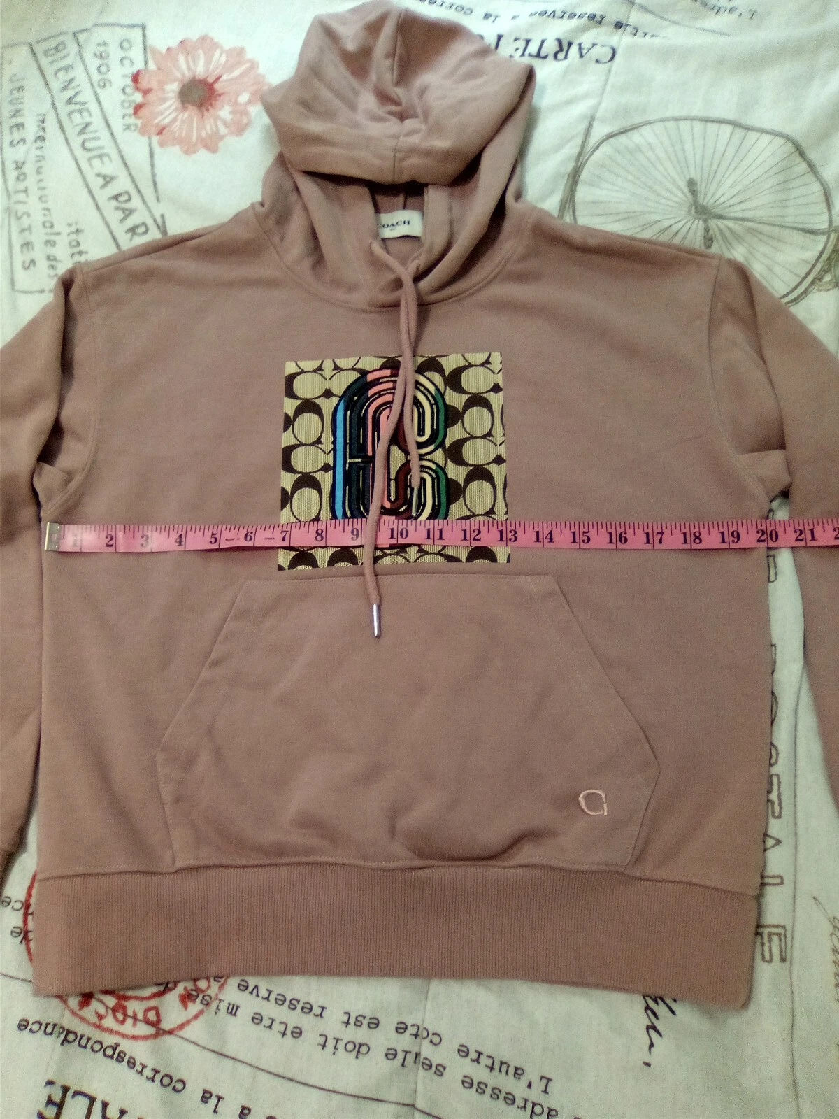 Coach Felpa Donna con Cappuccio Taglia Media Edizione Limitata Multicolore