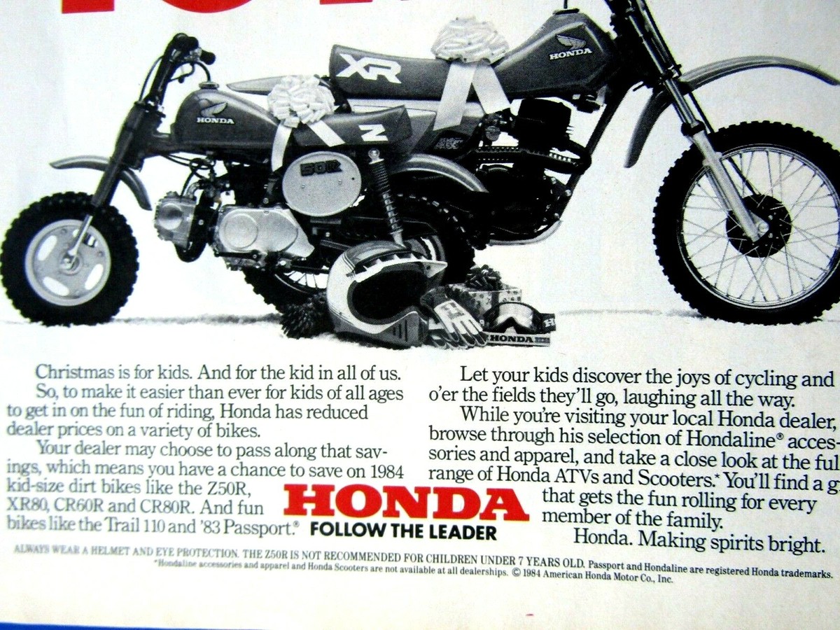 1984 Honda Z 250 XR80 Vintage Christmas Oh How Much Fun It Is
