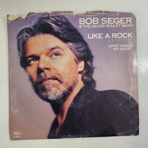 Bob Seger - Like A Rock Living Inside My Heart 45rpm 7" 1986 Capitol - Picture 6 of 7