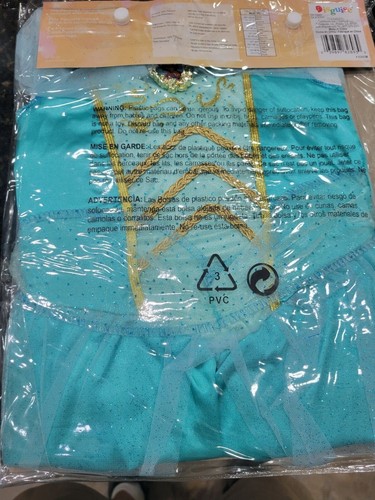 Jasmine Costume Disney Princess Fancy Dress, New in Bag, Size 3T-4T - Picture 3 of 8