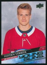 2020-21 UD Extended YG Exclusives Hayden Verbeek 061/100 #714
