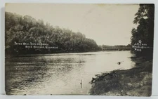 Rppc Wisconsin Peren Well Rock and Bridge Near Necedah Real Photo Postcard N17