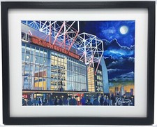 Manchester U. Old Trafford. United Football Club  Wall Art Print 14" x 11" Frame