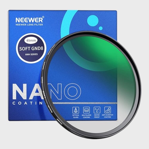 NEEWER 49mm HD Soft GND8 Nano Coating Glass Camera Lens Filter