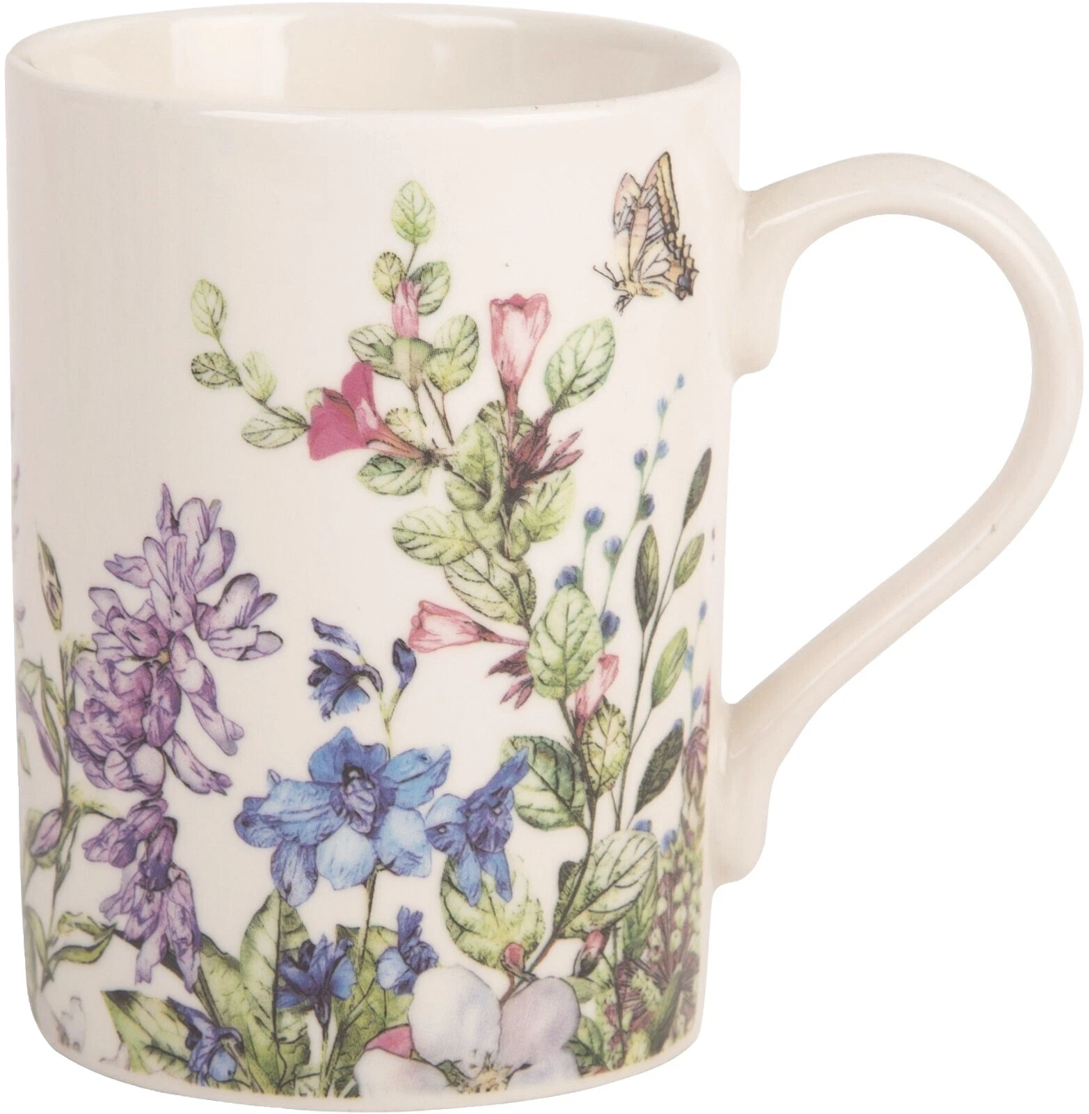 Stoneware Floral Coffee Mug Set Mugs