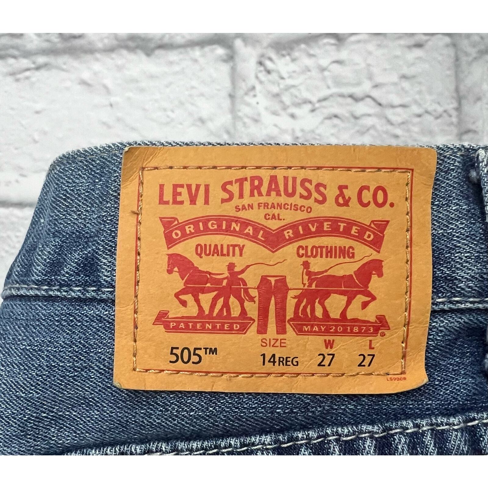 Levi’s 505 upcycled cutoff patchwork denim shorts… - image 5