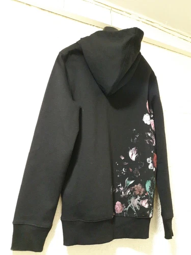 Men s H M Black Pullover Flower Hoodie BRAND NEW TAG UK Ubuy