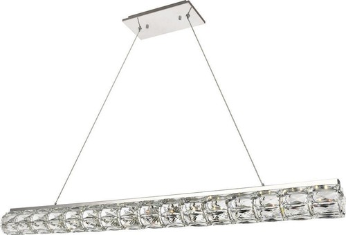 Pendant Light VALETTA Transitional Adjustable Hanging Height Chrome Crystal