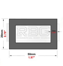 ALUMINIUM RECTANGULAR SECTIONS 40x20mm; 50x20mm Various Sizes Free UK Delivery