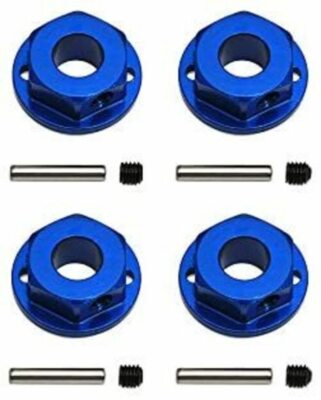 Team Associated 91171 Factory Team 4x4 Aluminum Wheel Hexes (4) Blue 