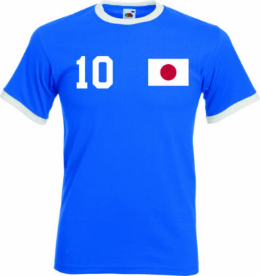 Youth Designz Herren T-Shirt Japan mit WUNSCHNAME + NUMMER Trikot WM Asien Fun
