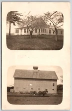 willimantic connecticut barn farming house RPPC real photo R.F.D. postcard