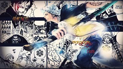 Anime one piece trafalgar law sword katana tattoo Playmat Gaming Mat Desk