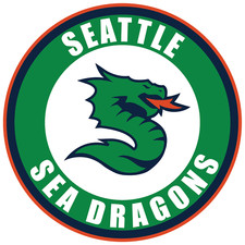 Seattle Sea Dragons Circle Logo NEW XFL Vinyl Decal / Sticker 10 sizes Tracking