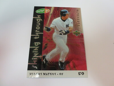 2004 Upper Deck Shining Through Power Up! Hideki Matsui Card #ST