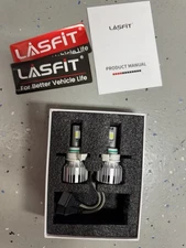 LASFIT 5202 2504 LED Fog Light Bulbs Kit Cool White 6000K Super Bright LC Plus