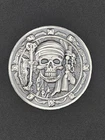Hayleybug Pirate Skull Silver Round 1/2 oz 999