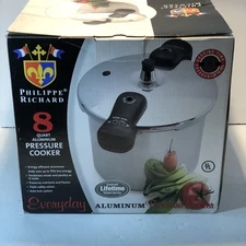 Philippe Richard 4 Qt Pressure Cooker Aluminum Stove Top Pot BRAND NEW OPEN BOX
