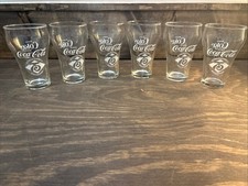 Set Of 6 Coca-Cola 75th Collectible Anniversary Glasses 1902 - 1975