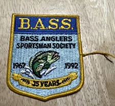 B. A. S. S. Bass Anglers Sportsman Society 1967-1992 25 Years Patch