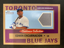 Edwin Encarnacion 2013 Topps Heritage Clubhouse Relic #CCR-EE Gold /99 Blue Jays