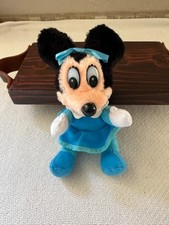 Vintage Mickey's Christmas Carol Plush Minnie Blue Outfit Hard Eyes 7.5 Tall