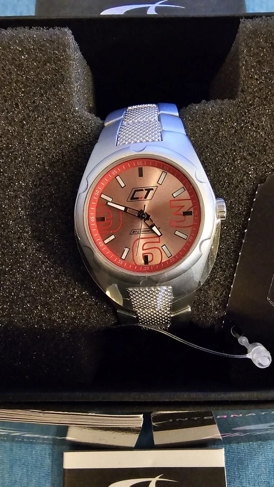 Chronotech CT, Silver, Pink Dial, New In Box W/ Card And Papers - Image 2 of 4