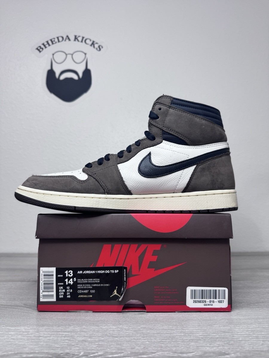 Size 13 - Air Jordan 1 Travis Scott Mocha High Men's CD4487-100