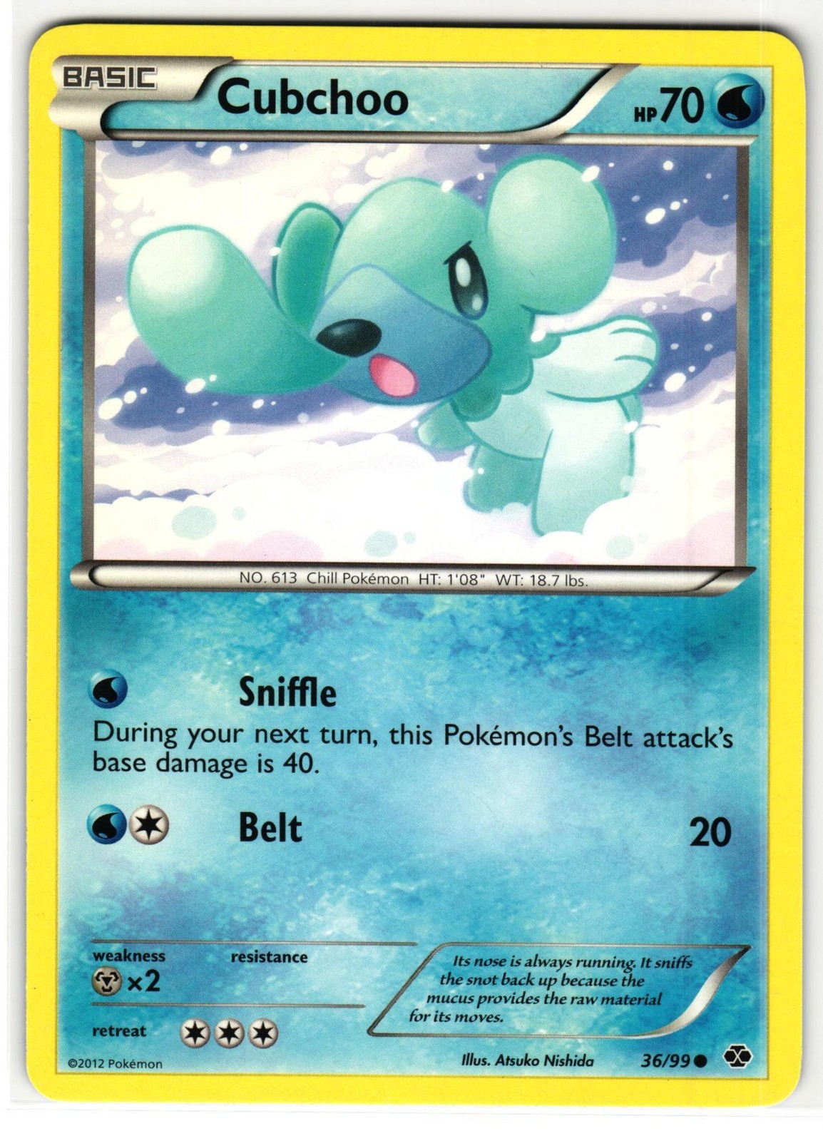 CUBCHOO 36/99 NEXT DESTINIES ENGLISH POKEMON TCG