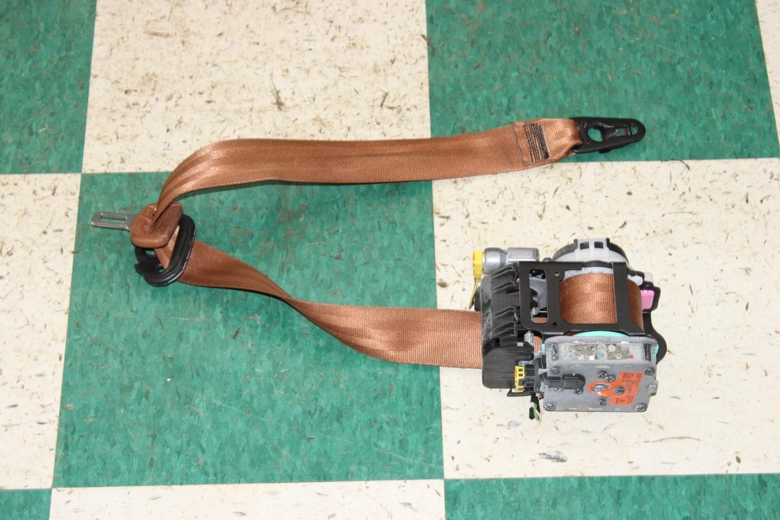 14-18 Flying Spur Brown Front Driver Side Left LH Seat Belt Restraint OE Factory